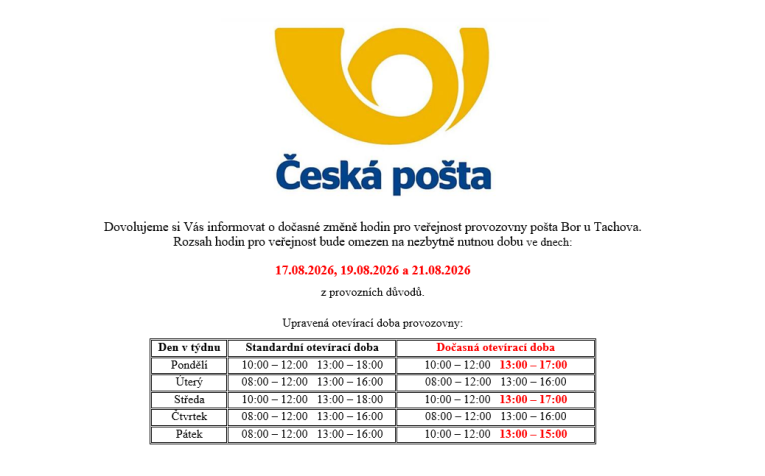 Pošta 20260817