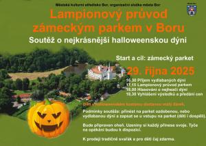 Lampionový průvod zámeckým parkem v Boru + Soutěž o nejkrásnější heloweenskou dýni
