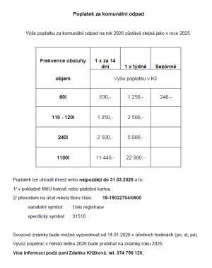 Komunální odpad 2026